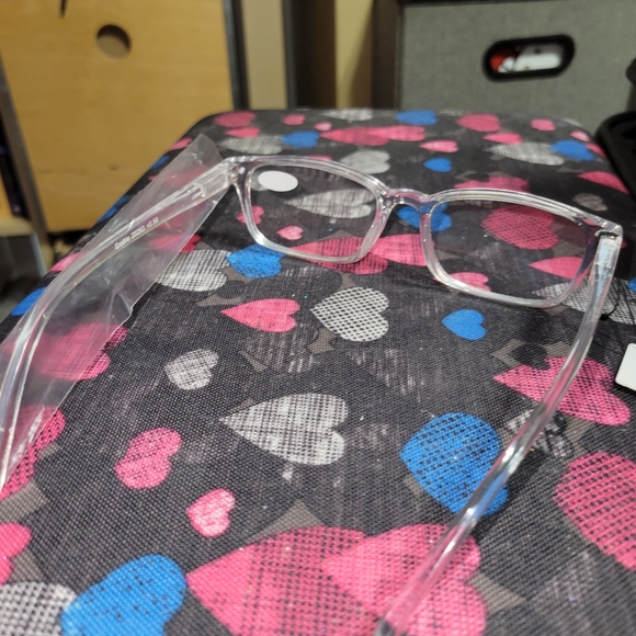 Clear Frame Wayfarer Readers 2.5 Strength NEW w/Case - Picture 4 of 11